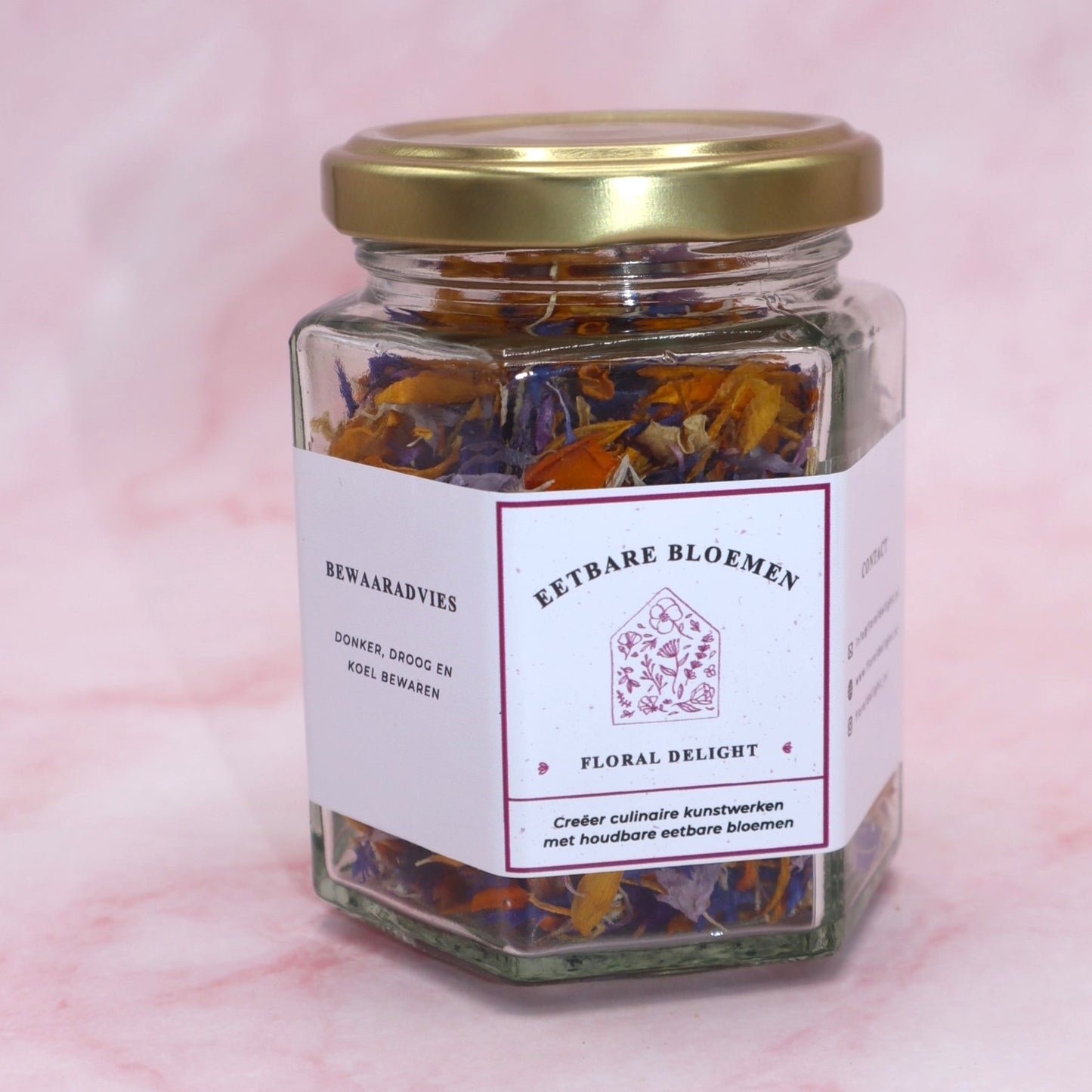 Gedroogde Floral Confetti splash. Sprinkle. Dried edible flowers