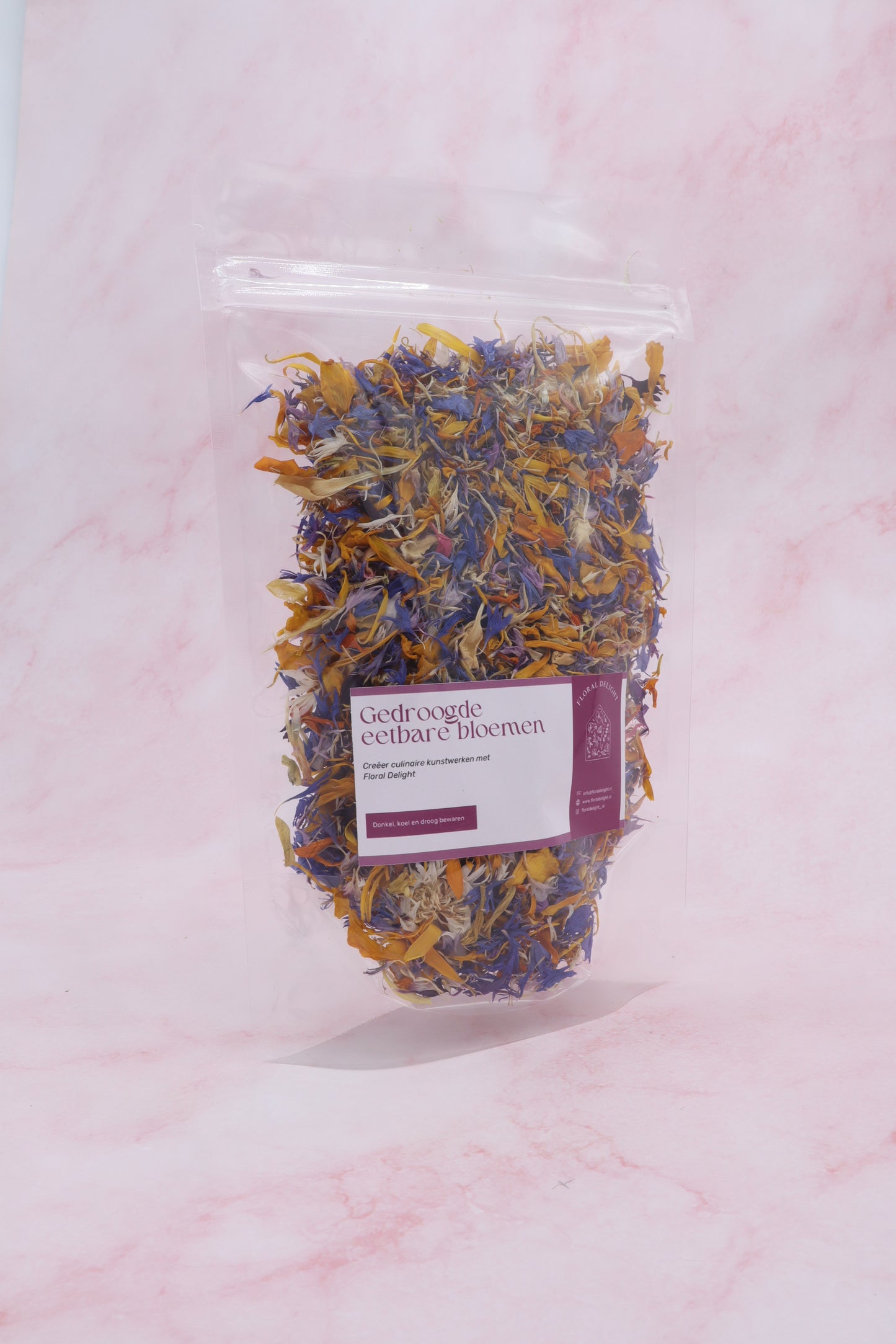 Grootverpakking sprinkle, eetbare gedroogde bloemen, goudsbloem korenbloem anjer