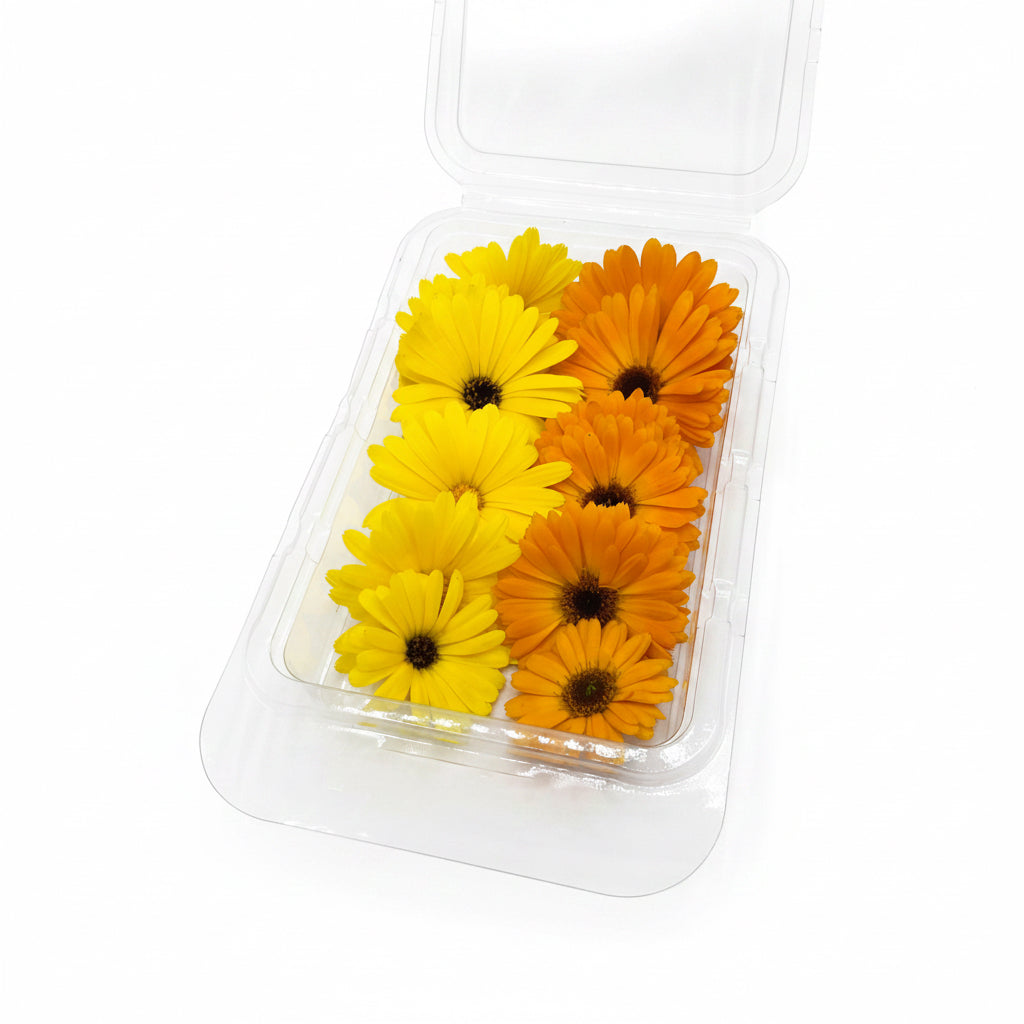 Goudsbloemen geel oranje eetbare bloemen vers floral delight