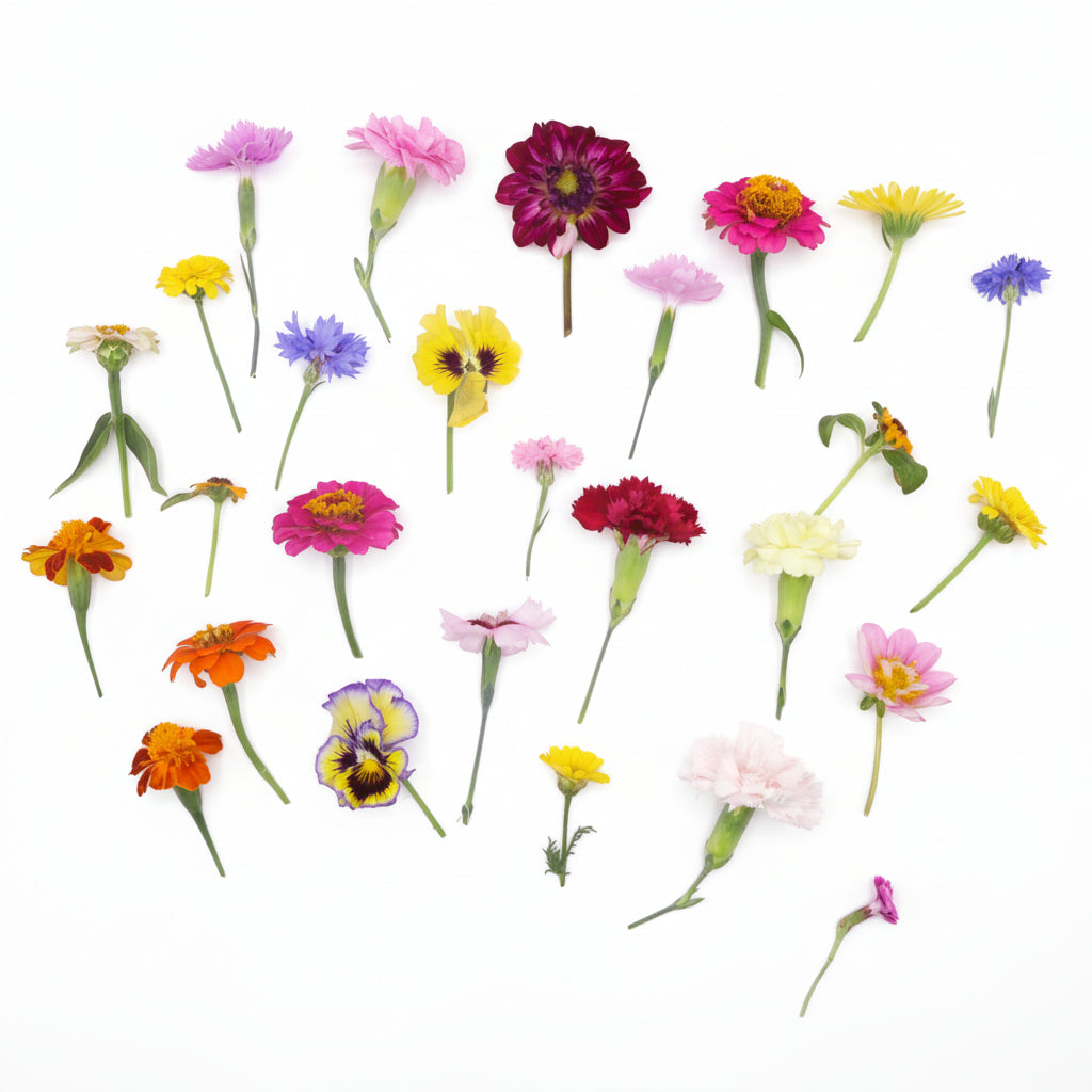 bloemenmix met klein steeltje 