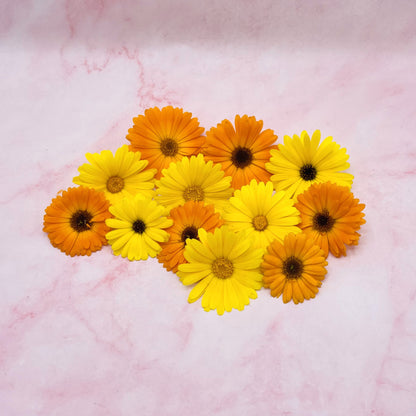 Goudsbloemen geel oranje eetbare bloemen vers floral delight